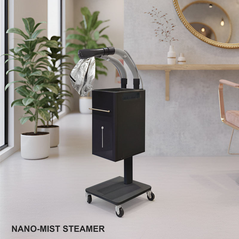 Black Nano Mist Ozone Hair Steamer – Premium Salon & Spa Solution - Hair coloring and chemical treatments hair steamer - Dayjour - UAE