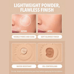 SHEGLAM Skin Focus High Coverage Powder Foundation – Nude - SHEGLAM powder foundation UAE - SHEGLAM Skin Focus foundation - nude powder foundation - matte powder foundation UAE - full coverage powder foundation - Dayjour UAE