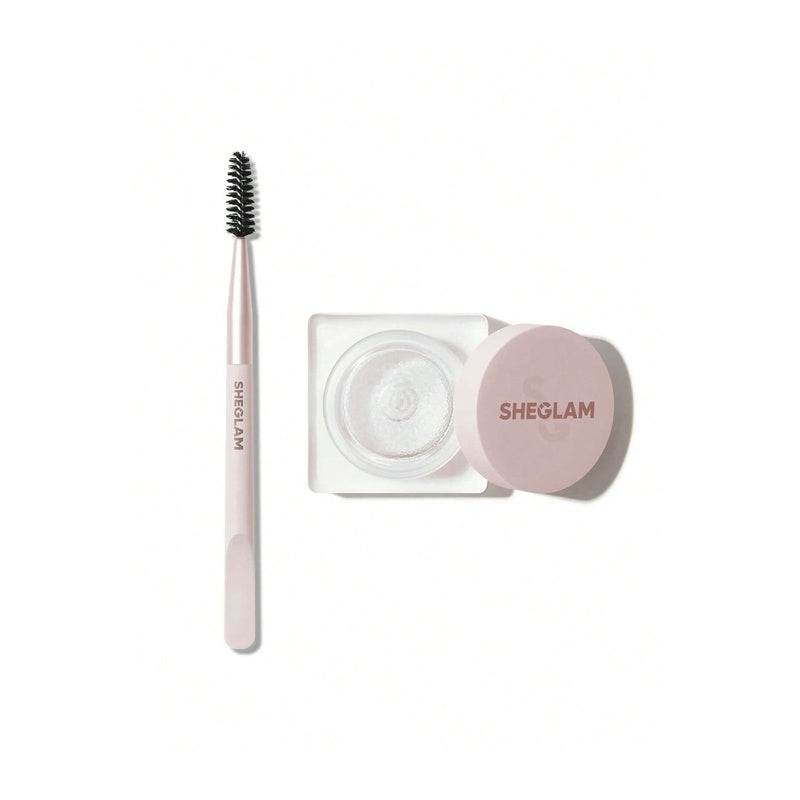 SHEGLAM Set Me Up Brow Hold Crystal Clear brow gel applicator - SHEGLAM brow gel UAE - clear brow gel - eyebrow hold gel UAE - laminated brow look - long lasting brow gel - SHEGLAM eyebrow makeup - Dayjour