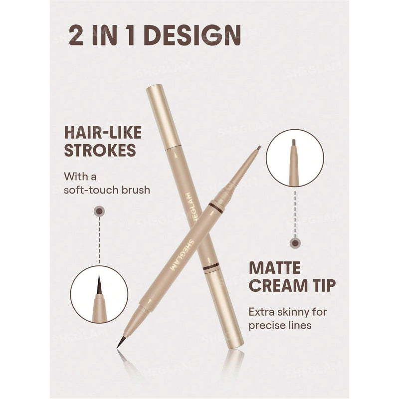 SHEGLAM Brows On Demand 2-In-1 Brow Pencil Auburn dual-ended brow pencil