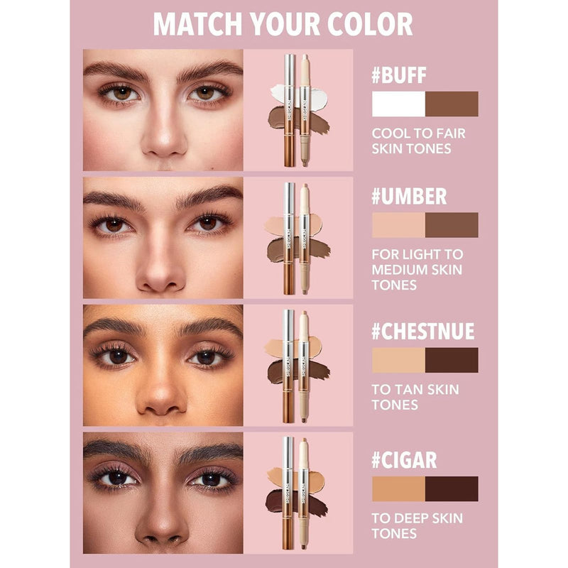SHEGLAM Fine Line 2-In-1 Nose Contour and Highlight Pen Buff - SHEGLAM contour pen UAE - nose contour pen Buff - contour and highlight pen - sculpting makeup pen UAE - nose shaping makeup - SHEGLAM contour UAE - Dayjour