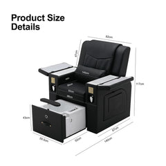 Multi-Functional Black Pedicure & Manicure Massage Chair with Pull-Out Foot Bath – Professional Spa & Salon Equipment - multifunctional pedicure chair in Saudi Arabia - Pedicure Chair Oman - Dayjour - UAE