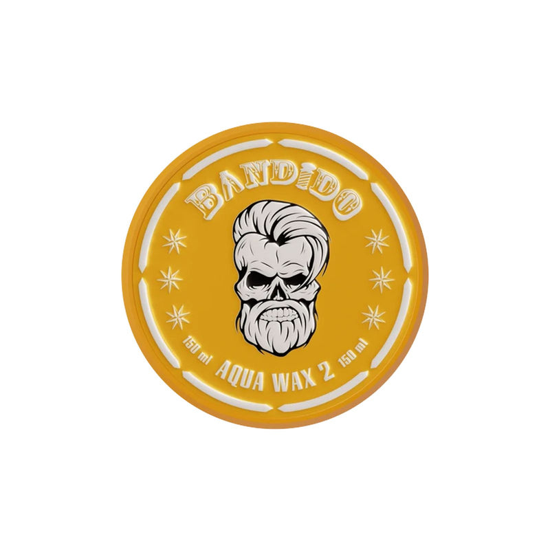 Bandido No. 2 Orange Aqua Hair Wax 150ml for men's hair styling - Bandido No 2 Orange Wax - Bandido Aqua Hair Wax - Orange Aqua Wax 150ml - Bandido Styling Wax - Men's Hair Styling Products - Hair Wax for Men UAE - Shiny Hair Wax - Water-Based Styling Wax - Barber Wax UAE - Professional Hair Wax
