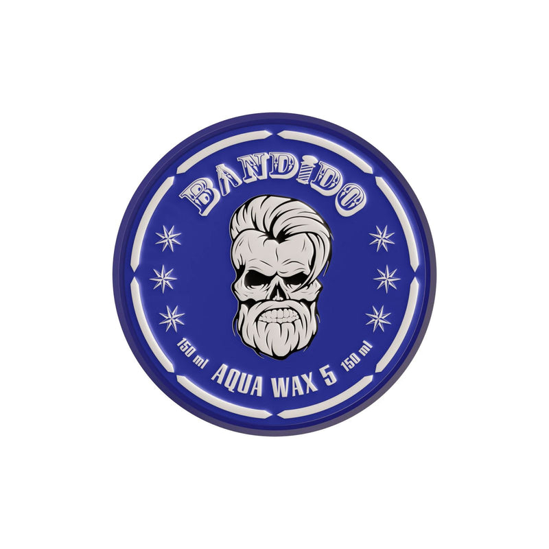 Bandido No. 5 Blue Aqua Hair Styling Wax 150ml for men - Bandido Aqua Hair Styling Wax - Blue Hair Gel Wax 150ml - Bandido Chewing Gum Wax - Men's Aqua Hair Wax - Hair Styling Wax for Men UAE - Bandido Gel Wax - Hair Pomade Alternative - Barber Styling Product - Men's Hair Styling UAE