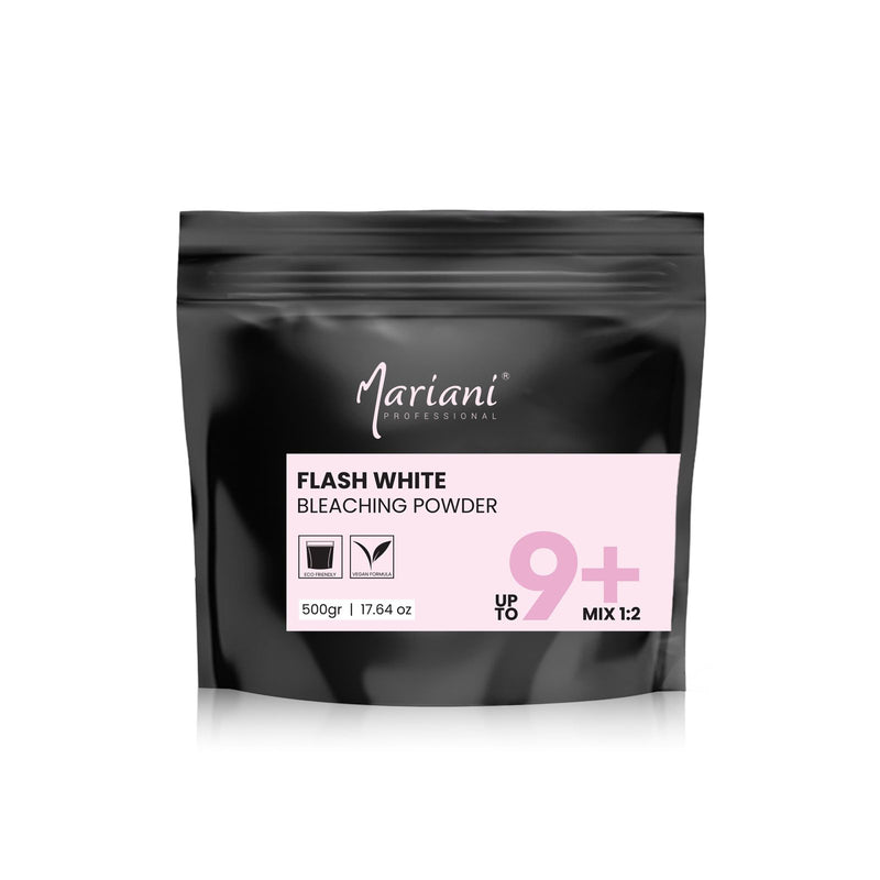 Mariani Professional Flash White Hair Bleach Powder 500g (9+ Levels Lift) - Hair bleaching powder - Mariani Professional Flash White Bleaching Powder 500g 9+ level lift hair bleach pack - Dayjour - UAE