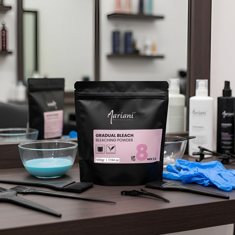 Mariani Gradual Bleach Powder 500g – Professional Hair Lightening Powder (Up to 8 Levels)
