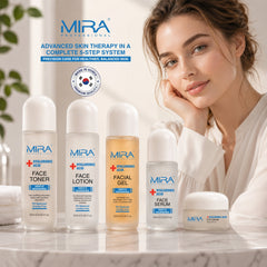 MIRA Advanced Skin Therapy Set with Hyaluronic Acid Complete 5-Step Radiance Skincare Collection for Deep Hydration and Glowing Skin - MIRA Advanced Skin Therapy Set - Hyaluronic Acid Skincare Set UAE - 5 Step Skincare Routine - Hydrating Skincare Kit - Complete Facial Care Set - Skin Brightening Kit - Moisturizing Face Care - Daily Skincare Set
