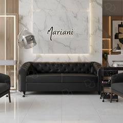 Reception Waiting Sofa Black for salon & offices - Spa waiting area sofa - Dayjour - UAE