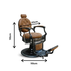 Barber Hair Cutting Chair Old Brown for Salon - Dayjour - Gents salon hair cutting chair