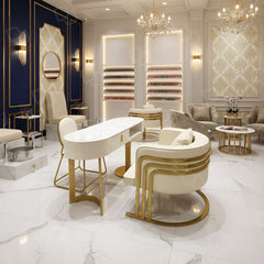 Beauty Manicure Table with 2 chairs - Nail salon manicure table - Manicure table with chairs - Dayjour - UAE