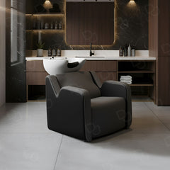 Salon Spa Professional Hair Washing Shampoo Chair Dark Gray - Shampoo chair for hair salon - Dayjour - UAE