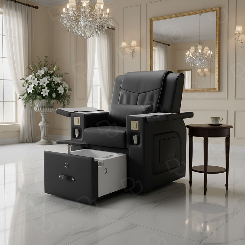 Multi-Functional Black Pedicure & Manicure Massage Chair with Pull-Out Foot Bath – Professional Spa & Salon Equipment - multifunctional pedicure chair in UAE - Mani pedi chair Qatar -  Dayjour