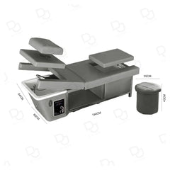Deluxe Electric Spa Japanese Massage Bed with Jacuzzi, Hair Wash & Integrated Water Heater – Dark Grey