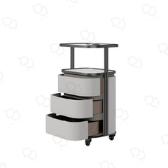 Grey Salon & Spa Trolley – 3-Tier Storage Cart for Professional Beauty Studios - Dayjour - UAE