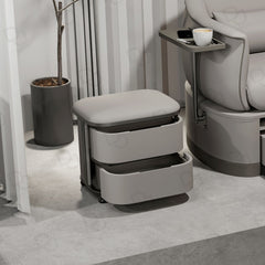 Grey Salon & Spa Pedicure Stool with 2-Tier Storage Shelves - Dayjour - UAE