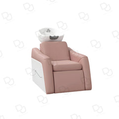 Luxury pink hair washing chair with ceramic shampoo basin for professional salon use - pink hair washing chair - salon shampoo chair - luxury salon furniture - hair wash basin chair - professional shampoo unit - Dayjour