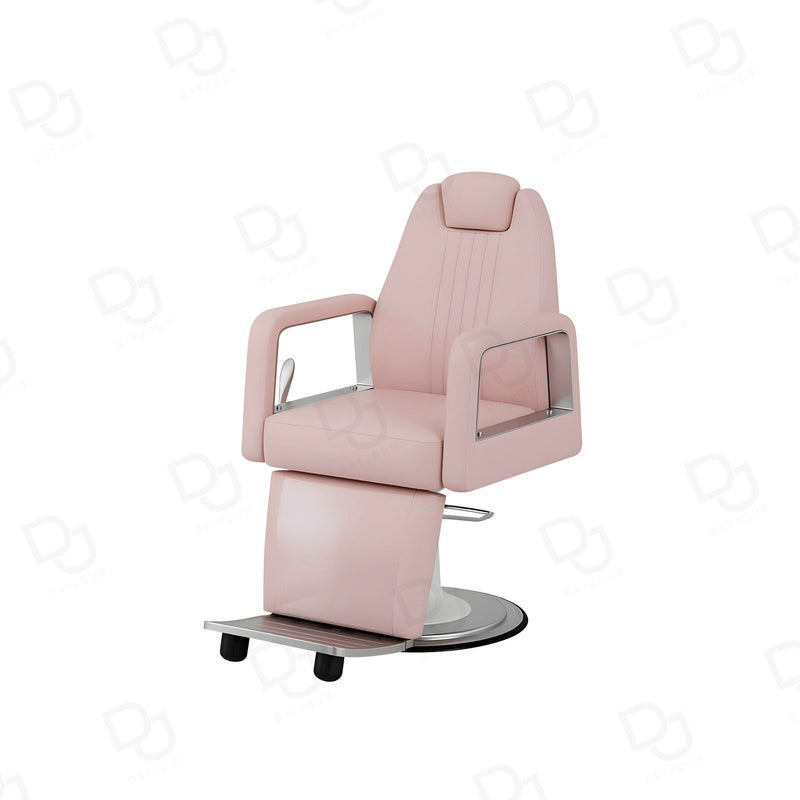 Luxury Pink Makeup Styling Chair | Professional Salon Chair – Dayjour - Luxury pink makeup styling chair with cushioned seat and armrests for professional salon and makeup studio use - Ladies salon furniture UAE