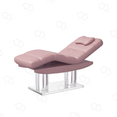 electric pink massage and treatment bed with adjustable sections and cushioned headrest - Electric spa bed - Luxury spa bed - Dayjour - UAE