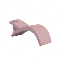 Luxury pink lash extension bed with soft cushion and curved structure - eyelash bed in UAE - Beauty bed - Dayjour - UAE - Treatment bed for beauty clinic in Saudi Arabia