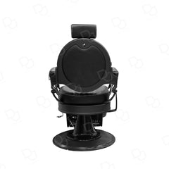 luxury barber chair placed in a professional men’s salon, hydraulic grooming chair for UAE barbershops