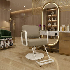 Khaki Brown Ladies Styling Chair – Hydraulic Salon Chair - Ladies salon styling chair - Cheap ladies salon furniture in UAE - Dayjour - Affordable salon furniture