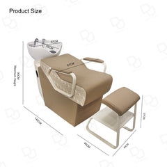 Khaki Brown Hair Washing Chair – Salon Shampoo Unit - Shampoo unit for ladies salon - Salon hair washing chair - Shampoo chair for ladies salon - Dayjour