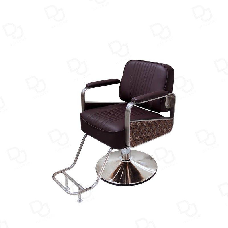 Ladies Salon Styling Chair Dark Chocolate Brown – Hydraulic Beauty Chair - ladies salon styling chair in Qatar - Hair cutting chair for salon - Hair styling chair - Salon furniture in Saudi  Dayjour - UAE