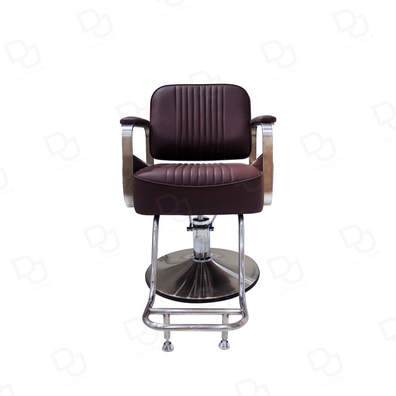 Ladies Salon Styling Chair Dark Chocolate Brown – Hydraulic Beauty Chair - ladies salon styling chair in Qatar - Hair cutting chair for salon - Hair styling chair - Salon furniture in Saudi  Dayjour - UAE
