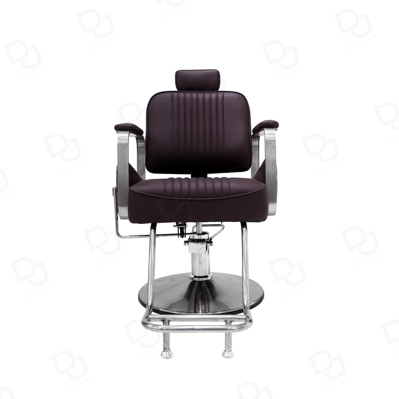 Reclining Hydraulic Salon Chair for Ladies – Dark Chocolate Brown - Reclining hair cutting chair - Barber chair in UAE - Dayjour - UAE