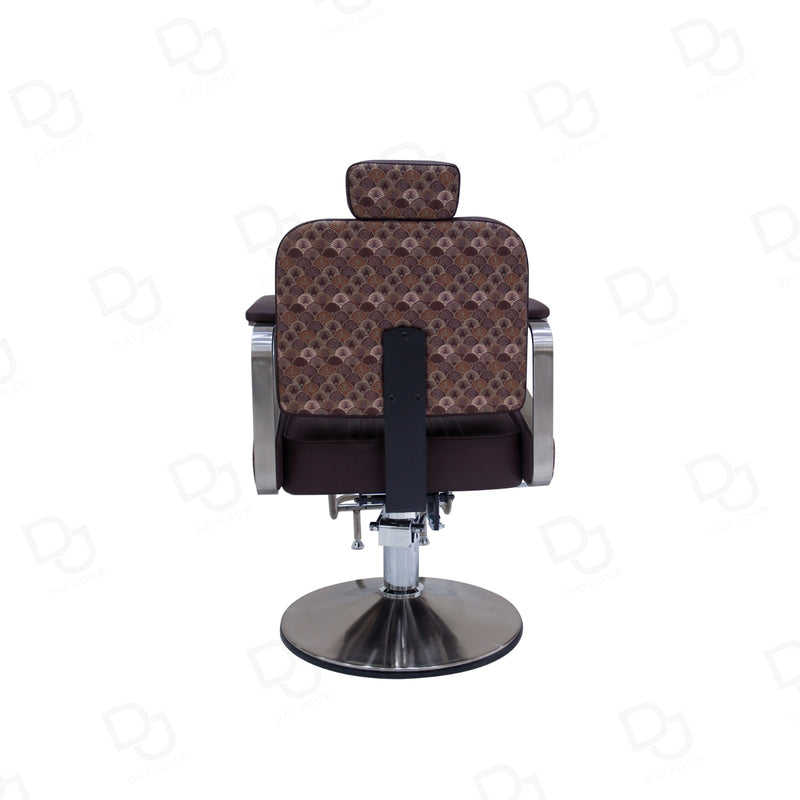 Reclining Hydraulic Salon Chair for Ladies – Dark Chocolate Brown - Reclining hair cutting chair - Barber chair in UAE - Dayjour - UAE