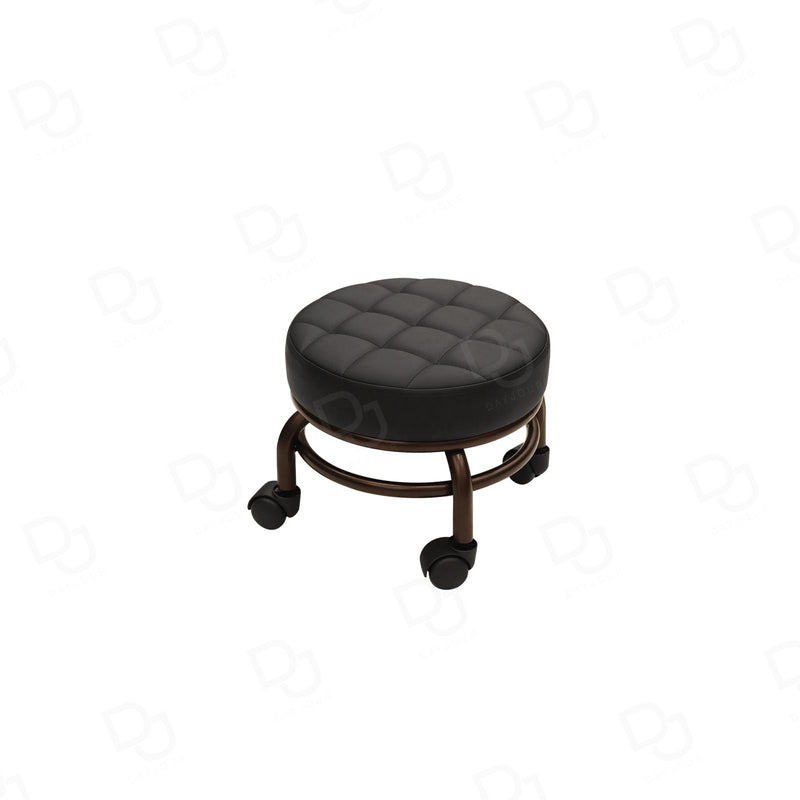 Professional Salon Rolling Stool – Black | Compact Beauty Chair with Wheels - technician stool with wheel - pedicure stool - small stool for salon - Dayjour - UAE