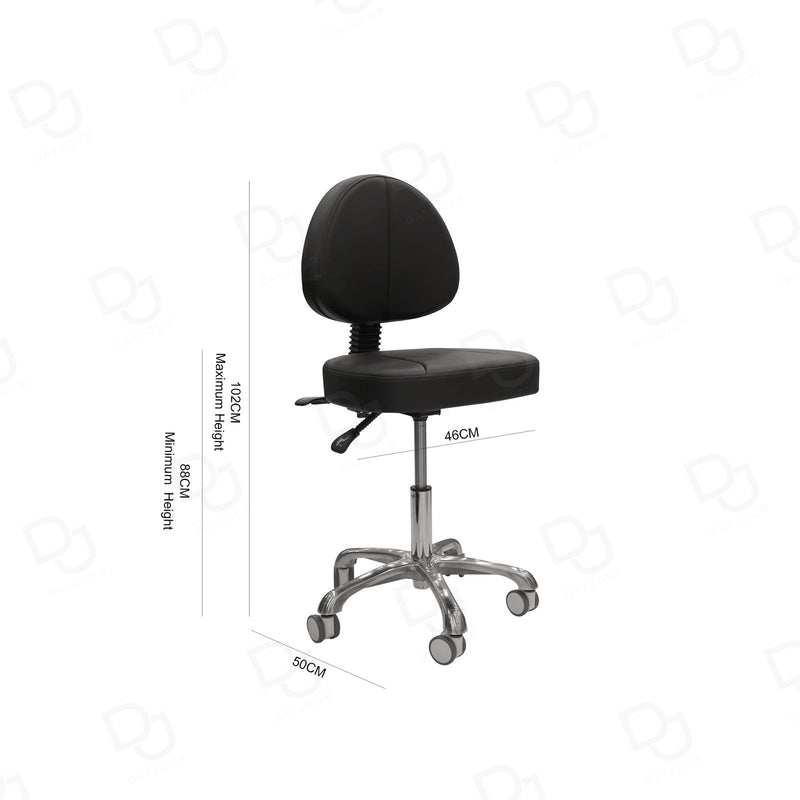 Black Hydraulic Reclining Swivel Salon Stool Chair – Professional