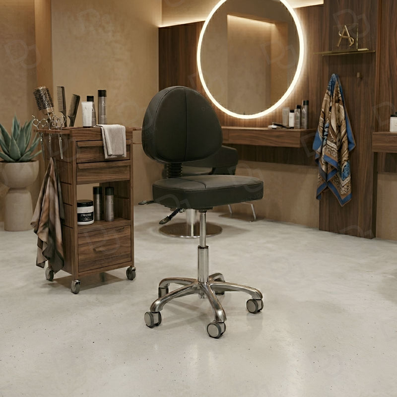Black Hydraulic Reclining Swivel Salon Stool Chair – Professional