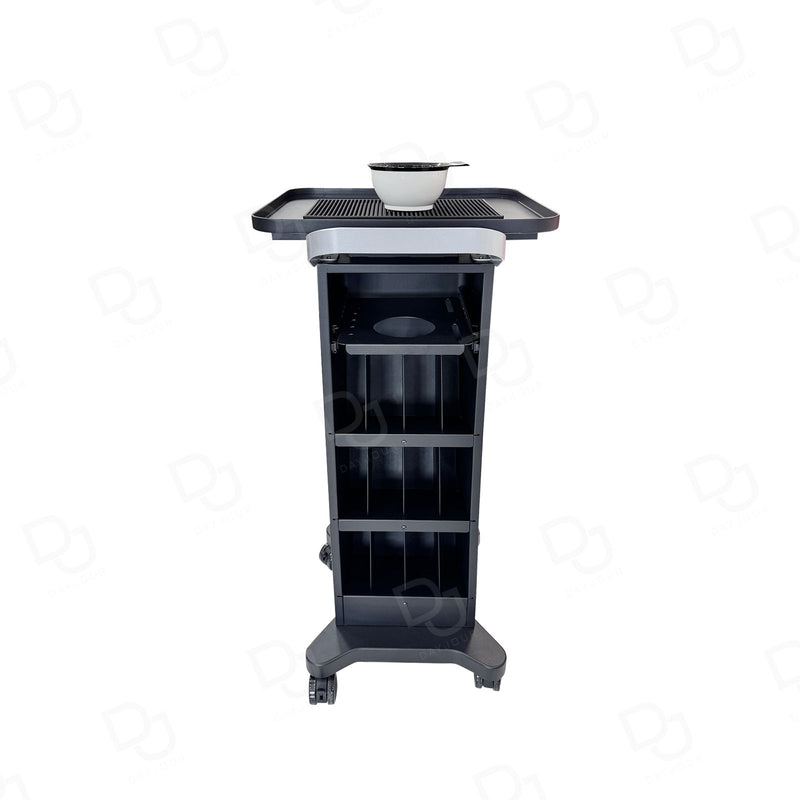 Metal Salon Trolley with Wheels, Applicator Bowl & Brush - Hair coloring trolley with applicator bowl and brush - Hair coloring trolley in UAE - Dayjour