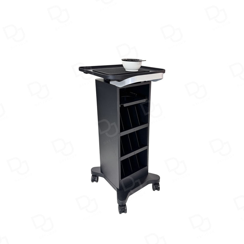 Metal Salon Trolley with Wheels, Applicator Bowl & Brush - Hair coloring trolley with applicator bowl and brush - Hair coloring trolley in UAE - Dayjour