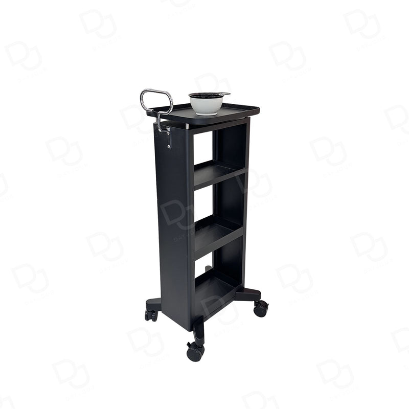 Professional Salon & Spa Metal Trolley with Multi-Tier Storage and 360° Rotating Wheels - Salon trolley - Dayjour - UAE - Metal trolley in Dubai