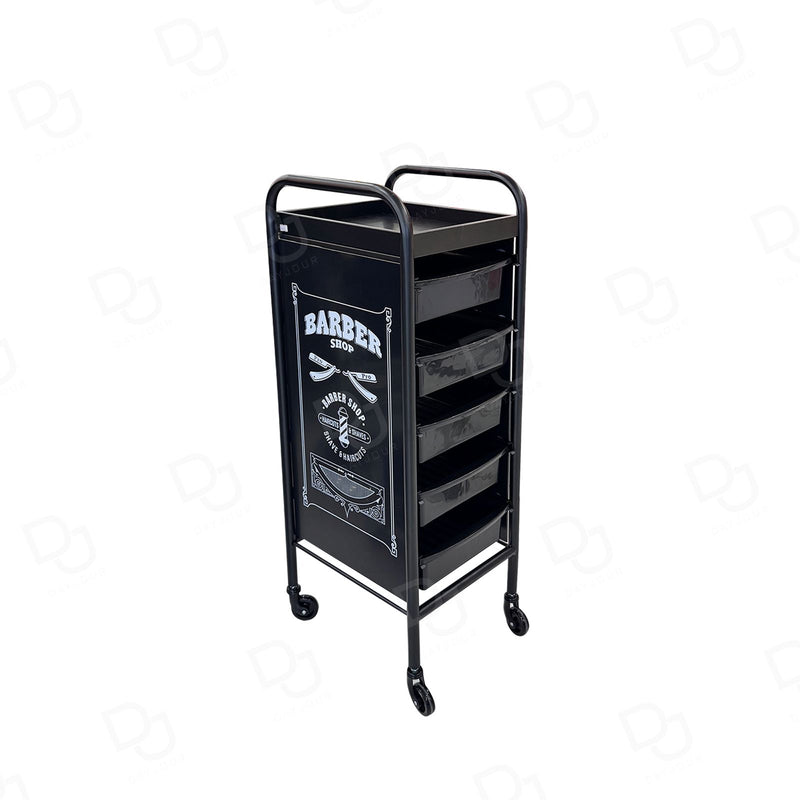 Premium Metal Salon & Spa Trolley Cart with Multi-Level Storage Trays