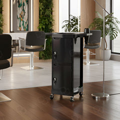 Professional Salon Trolley Black - Plastic salon trolley - storage trolley - Dayjour - UAE