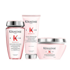Kerastase Genesis Haircare Set – Bain Hydra-Fortifiant Shampoo, Fondant Conditioner & Reconstituant Mask - Kerastase UAE - Anti hair fall package - Dayjour - UAE - Kerastase Shampoo - Kerastase conditioner - Kerastase mask - Kerastase Genesis