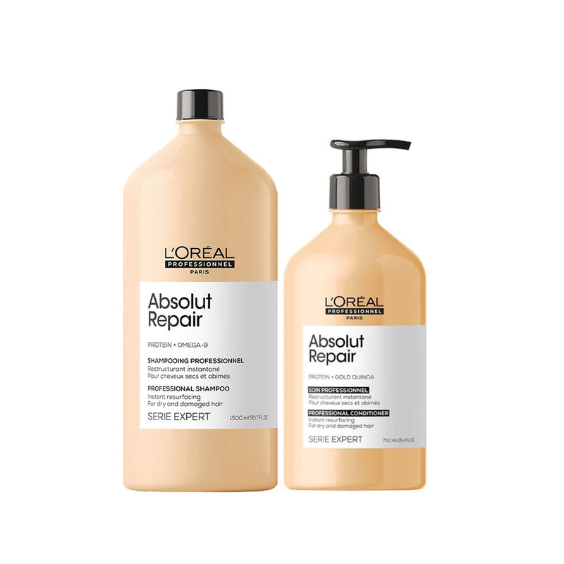 LOreal Professionnel SE Absolut Repair Shampoo 1500ml & Conditioner 750ml - Loreal absolut repair shampoo and conditioner - Dayjour - Loreal UAE