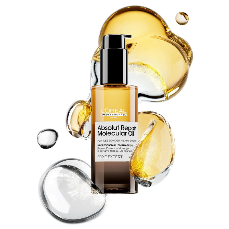 L’Oréal Professionnel Absolut Repair Molecular Bi-Phase Leave-In Oil 90ml - loreal hair serum - loreal professional UAE - Absolute repair moleular oil - Dayjour
