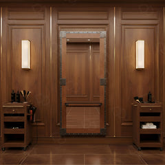 Wall Mounted Mirror with Shelf for Hair Styling - salon mirror - Luxury hair salon mirror - Dayjour - UAE