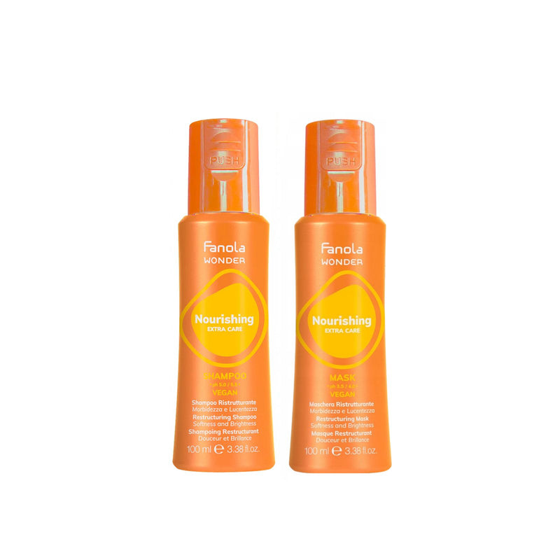 Fanola Wonder Nourishing Extra Care Shampoo & Mask 100ml Duo – nourishing and restructuring treatment - dayjour - UAE