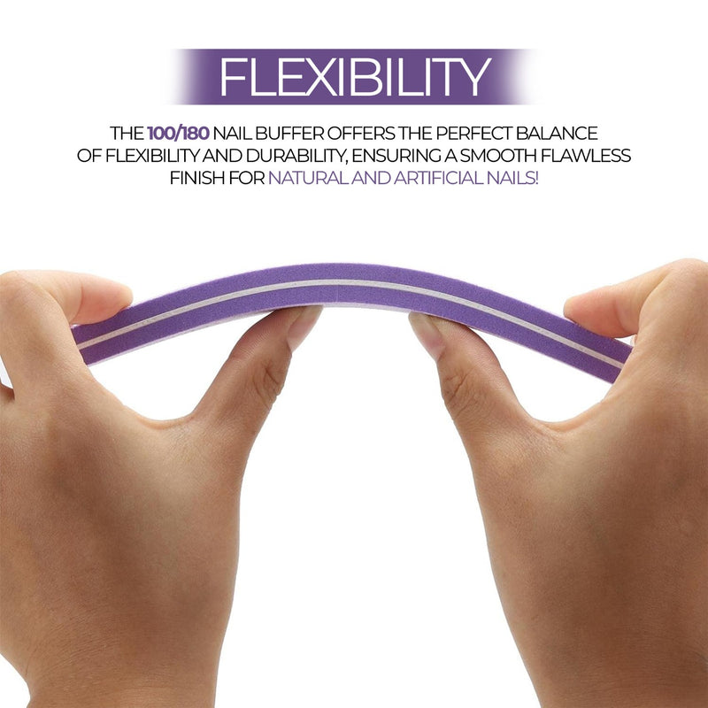 Mira nail file sponge half moon purple for salon and home use - Dayjour