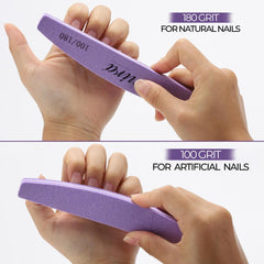 Mira nail file sponge half moon purple for salon and home use - Dayjour