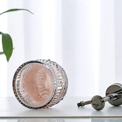 Vintage Embossed Glass Spray Bottle with Bronze Plastic Top Pump – Fine Mist Sprayer for Professional Salon & Spa - Dayjour