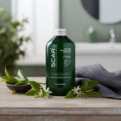 Scar Tea Tree Invigorating Shampoo 300ml for Men - Shampoo for beard care - Men's shampoo in UAE - Paraben free shampoo - Dayjour