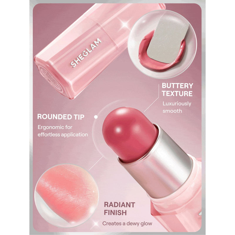 SHEGLAM Hush Hush Blush Stick – Soft Cream Blush for Natural Glow - Blush stick - Sheglam blush stick - Dayjour - UAE
