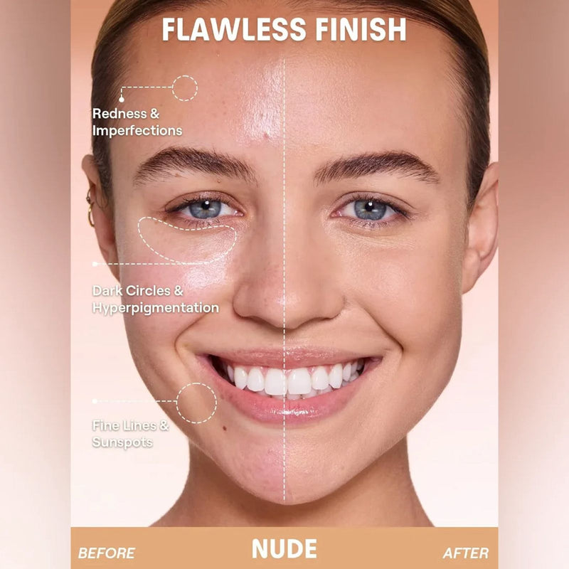 SHEGLAM Lock & Go Cushion Foundation – Nude - Long-Wear Soft Matte Base - Nude foundation - Sheglam - Dayjour