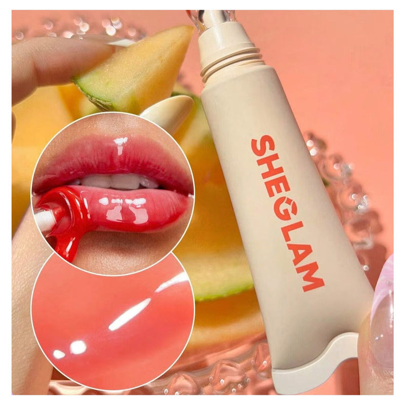 SHEGLAM Melon Pop Lip Gloss – Hydrating Crystal Shine Lip Care - Lip Gloss – Melon Pop - Moisturizing Lip Gloss - Dayjour - UAE